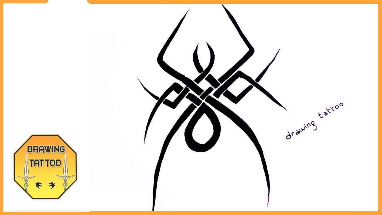1280x720 How To Draw Spider Tattoo Design