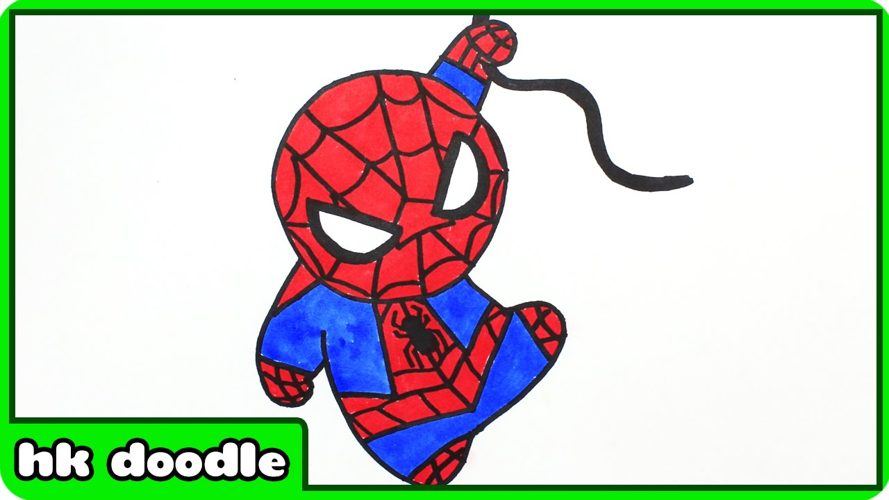 1280x720 Spider Drawing For Kids And How To Draw Spiderman Easy Spider