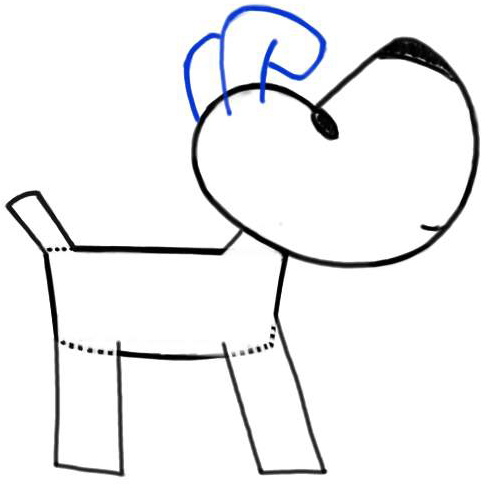 485x485 How To Draw Reks The Cartoon Dog With Easy Step