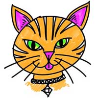 200x200 How To Draw A Cartoon Cat Face