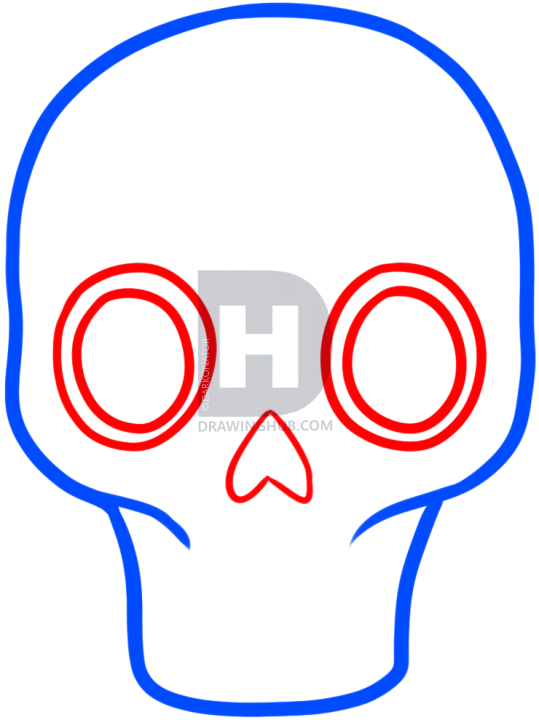 539x720 How To Draw A Sugar Skull Easy, Step