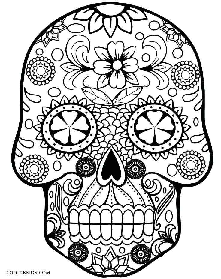 Easy Sugar Skull Drawing | Free download on ClipArtMag