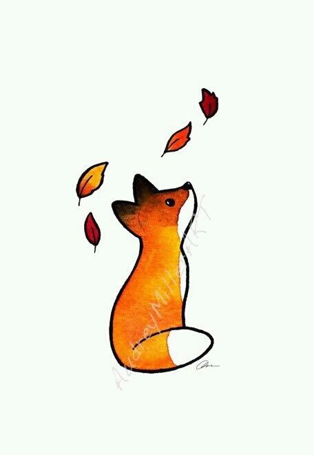 456x660 Little Fox We Heart It Fall Fox Drawing, Easy Drawings, Drawings
