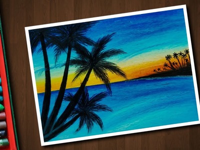 400x300 Sunset Easy Simple Scenery Drawing