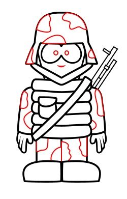250x391 Drawing A Cartoon Soldier Army Party Soldier Drawing, Drawings