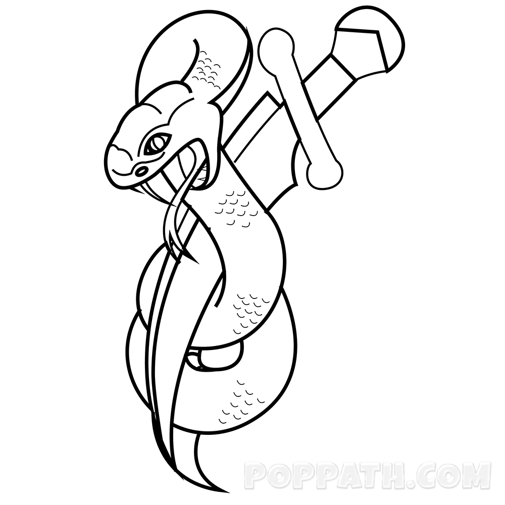 1000x1000 How To Draw A Snake Tattoo Pop Path