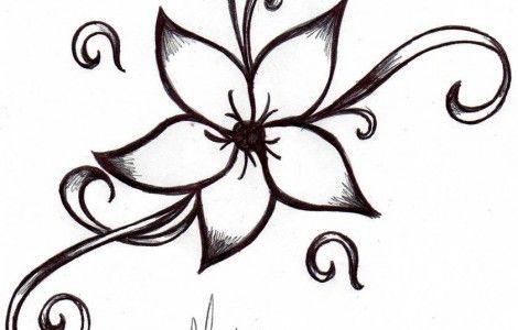 470x300 Easy Tattoos To Draw Project To Try Flower Tattoos, Tattoo