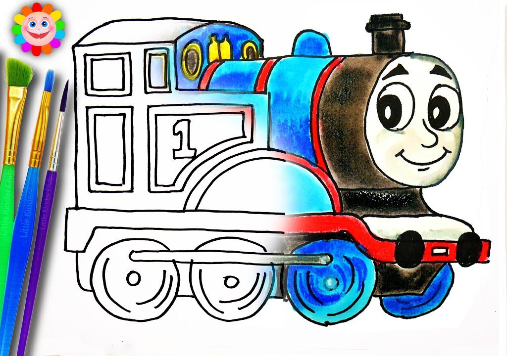 1024x720 unbelievable draw thomas the tank engine aquadraw how to step