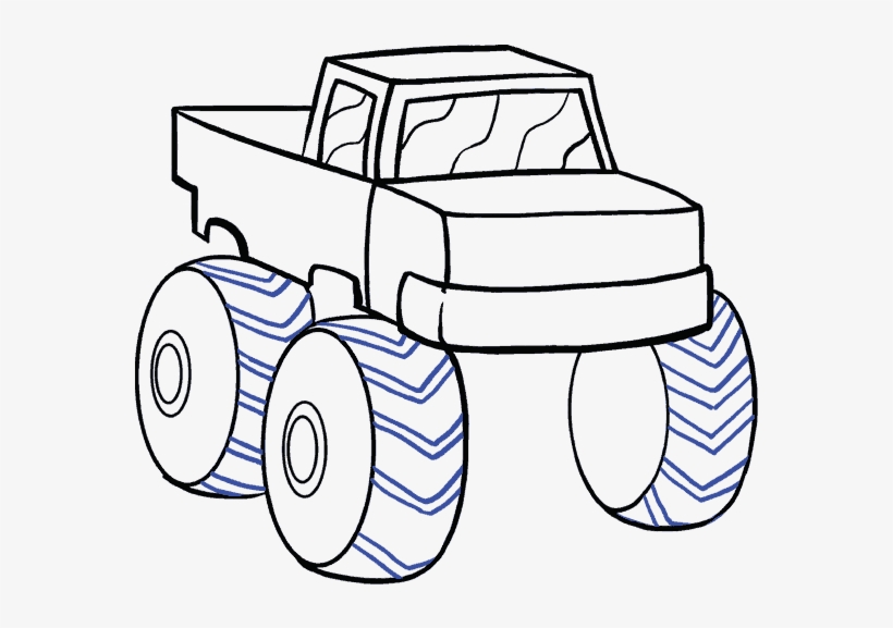 820x577 How To Draw Monster Truck