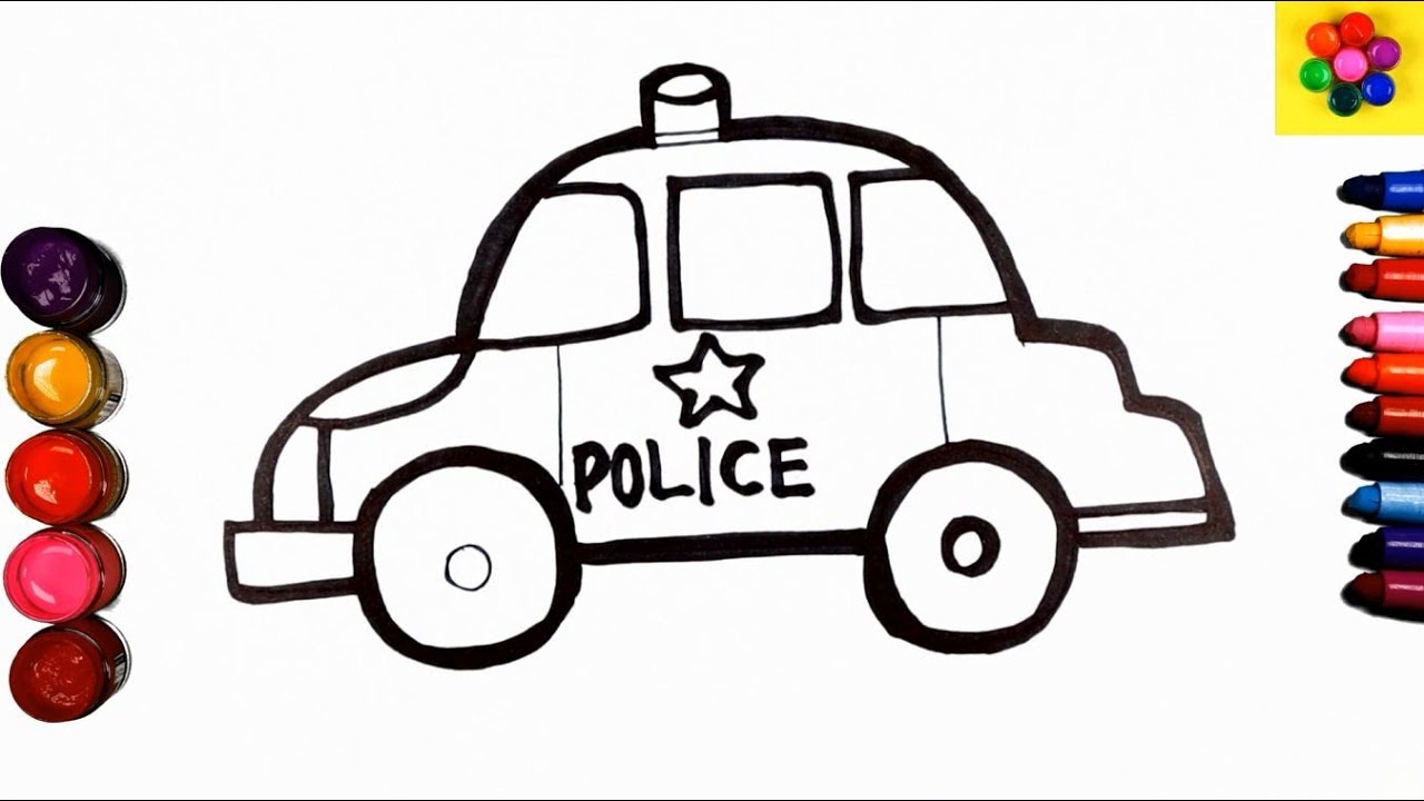 1280x720 Learn Drawing Coloring, How To Draw Police Car, Fire Truck, Taxi