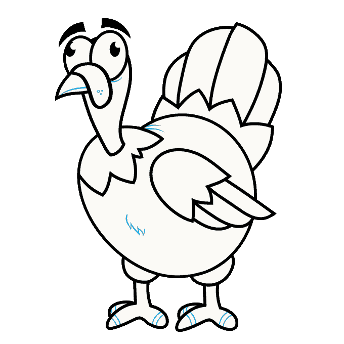 680x680 How To Draw A Cartoon Turkey In A Few Easy Steps Easy Drawing Guides