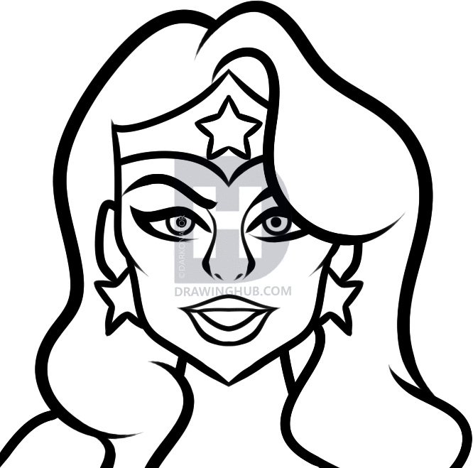 666x659 How To Draw Wonder Woman Easy, Step