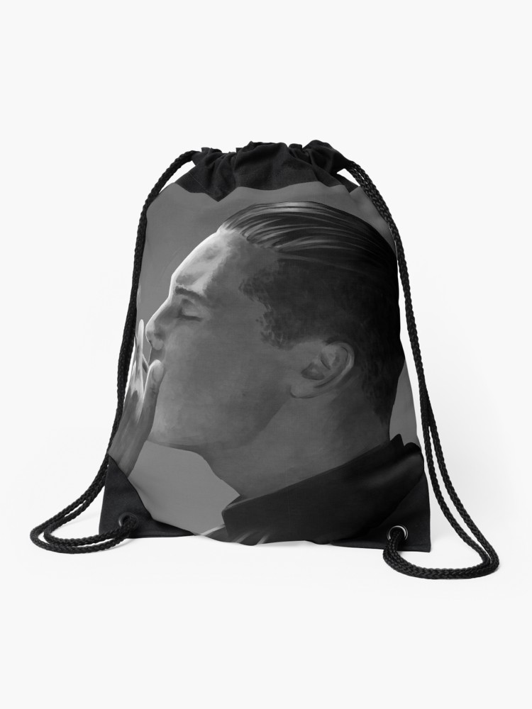 750x1000 rapper g eazy fan art drawing drawstring bag