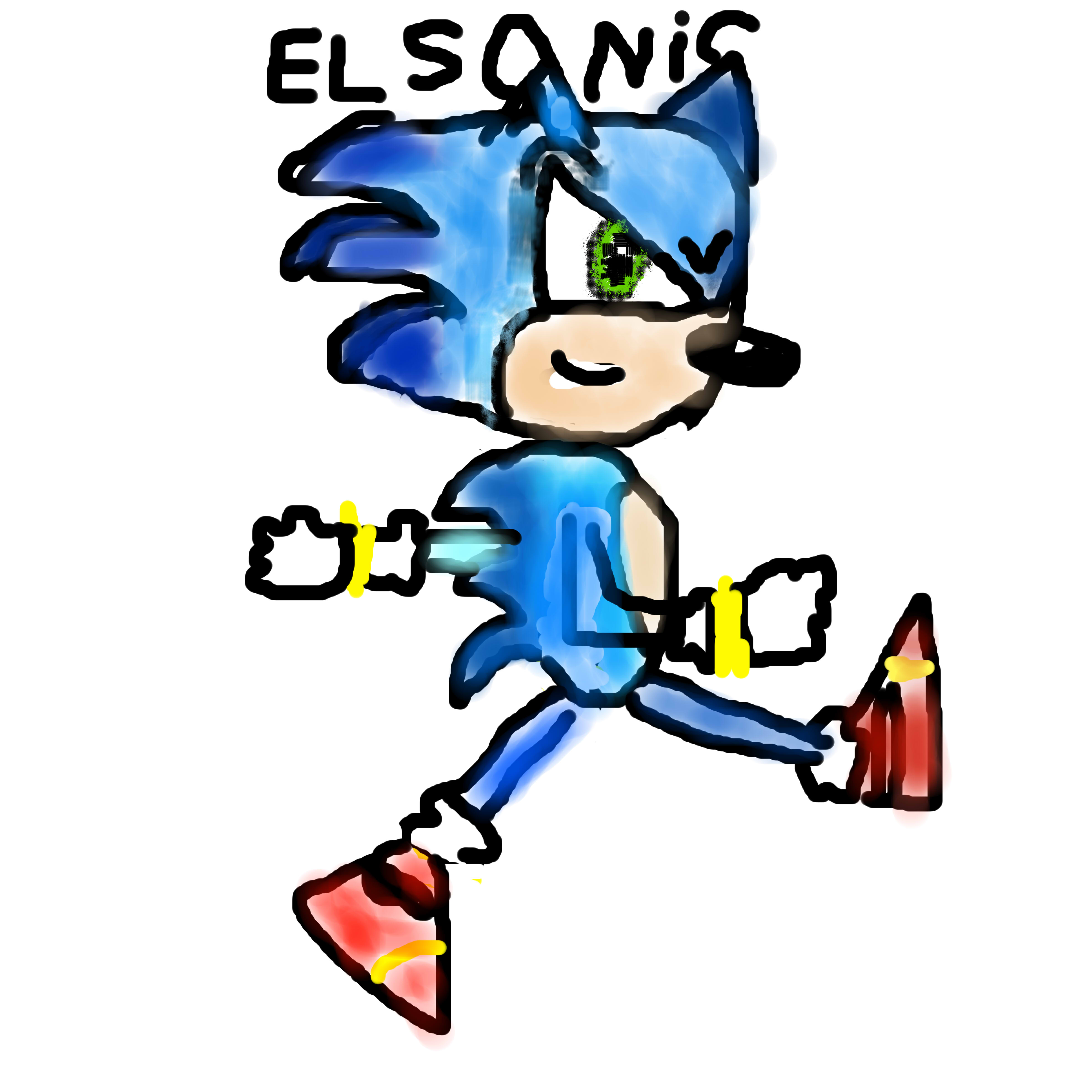 4800x4800 Drawing Of Sonic Echo In Paint Tool Sai