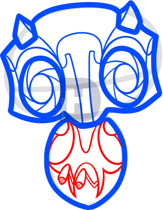 559x720 how to draw echo from earth to echo, step