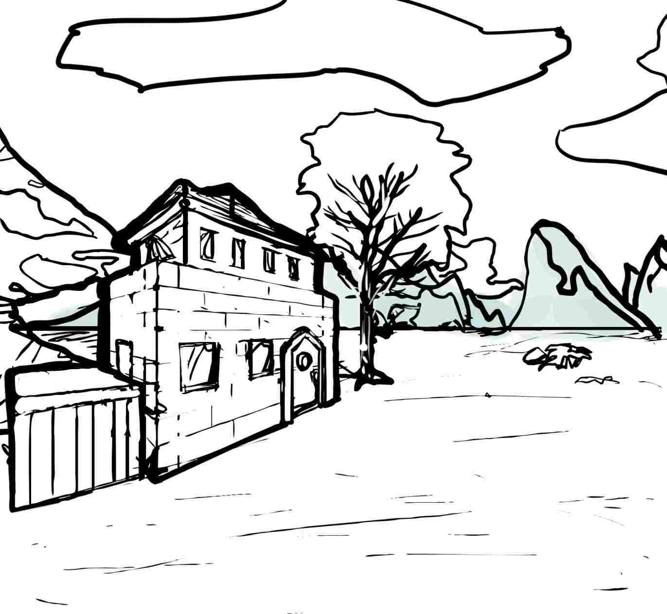 1371x1264 Drawgs And Videos Rhrichdaviswordpresscom Draw Cartoon House