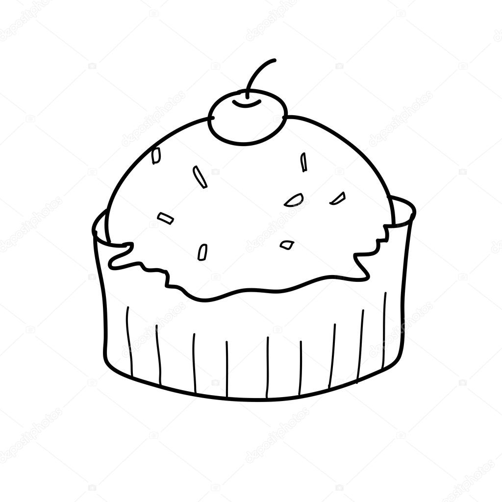 1024x1024 Drawing Cupcake For Free Download