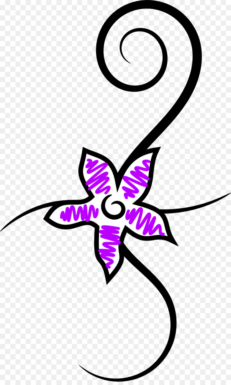 900x1500 Tattoo, Flower, Pink, Transparent Png Image Clipart Free Download