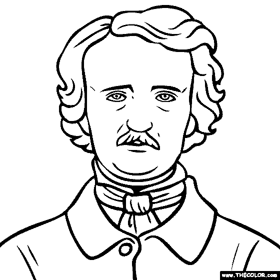 560x560 edgar allan poe coloring