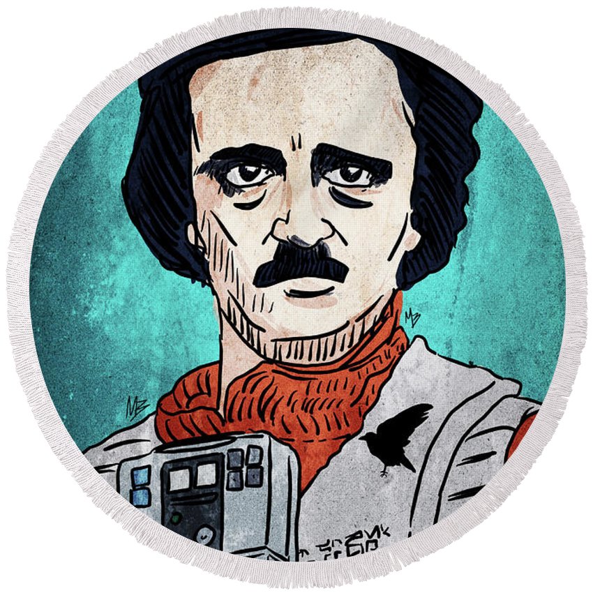 850x850 edgar allan poe dameron round beach towel for sale