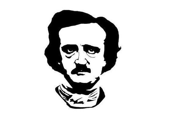 570x391 edgar allan poe die cut decal car window