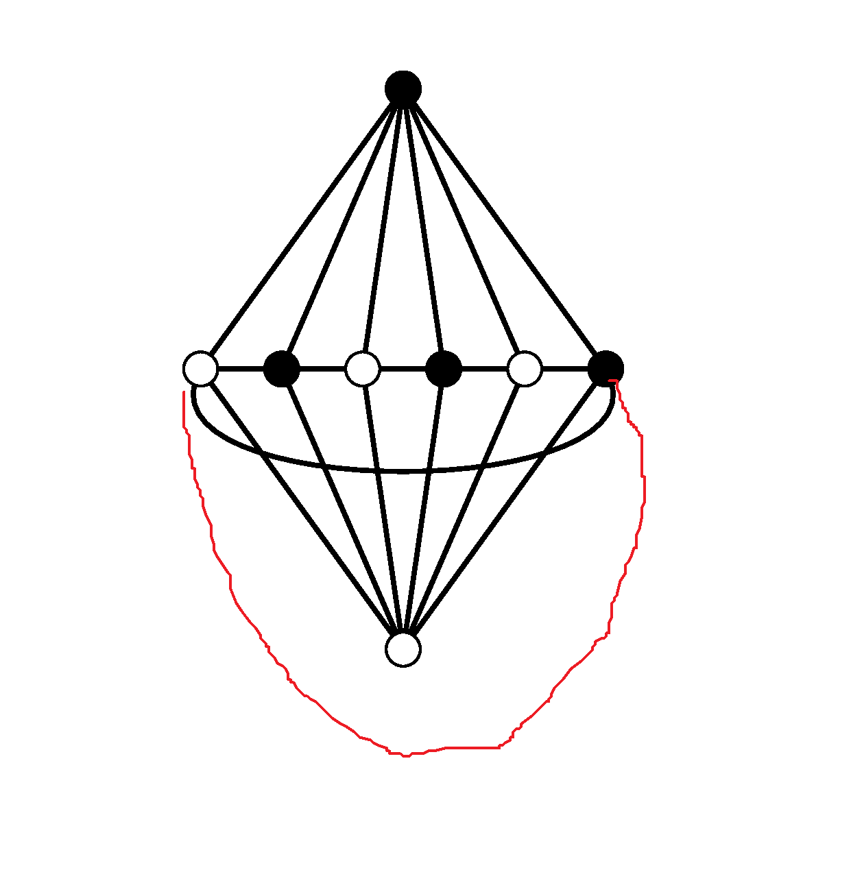 1241x1269 Edge Not Crossing Other Edges In A Tikz Graph