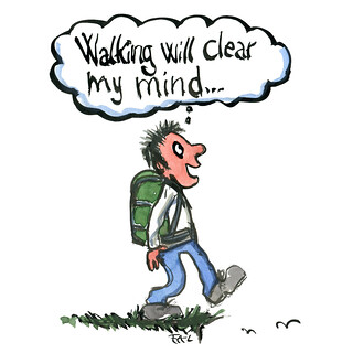 320x320 Illustration Walking Will Clear My Mind Edge Drawing
