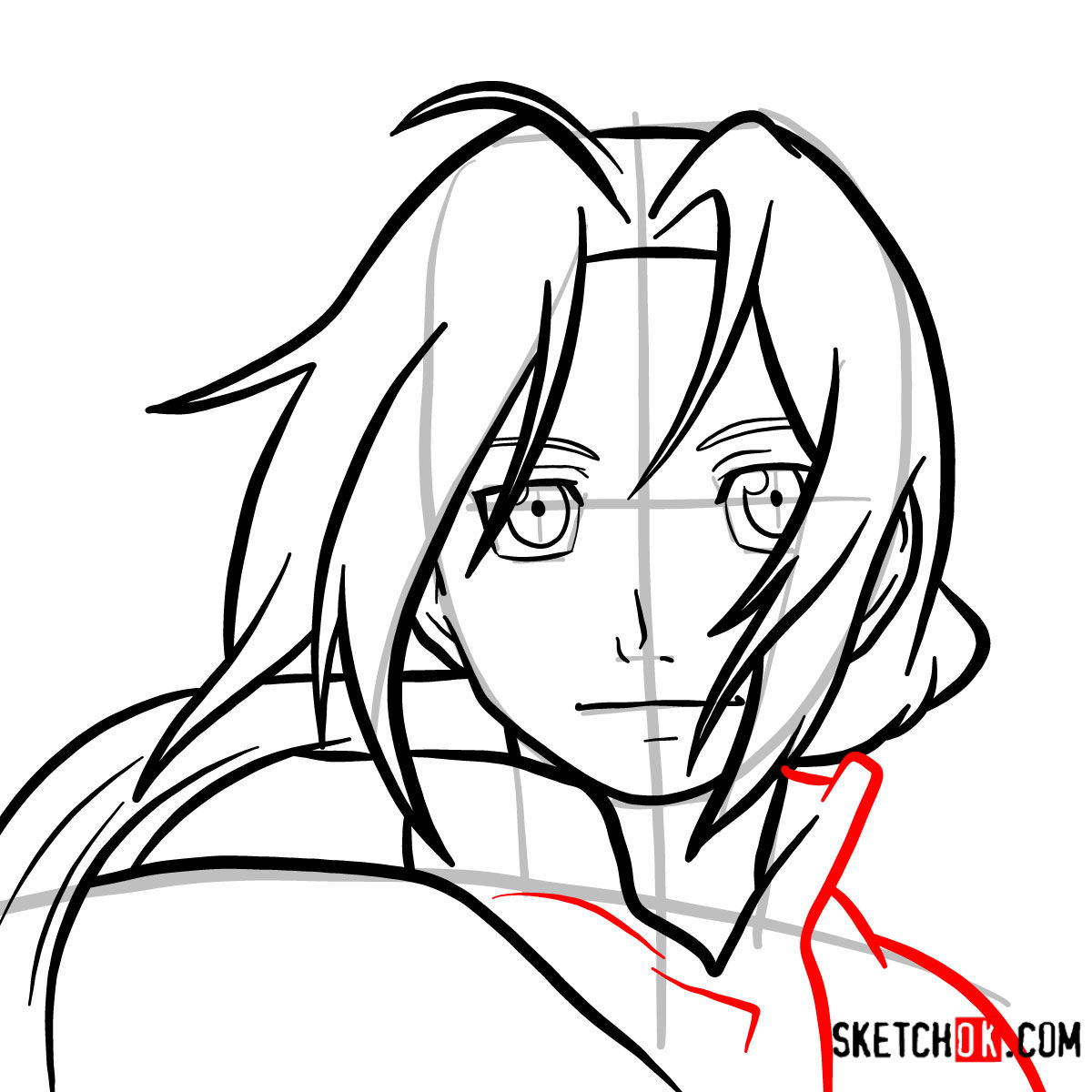 1200x1200 How To Draw Edward Elric's Face Fullmetal Alchemist