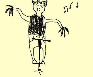 300x250 edward scissorhands is dancing pogo