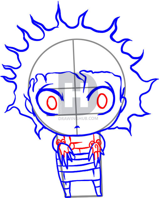 508x631 how to draw chibi edward scissorhands, step