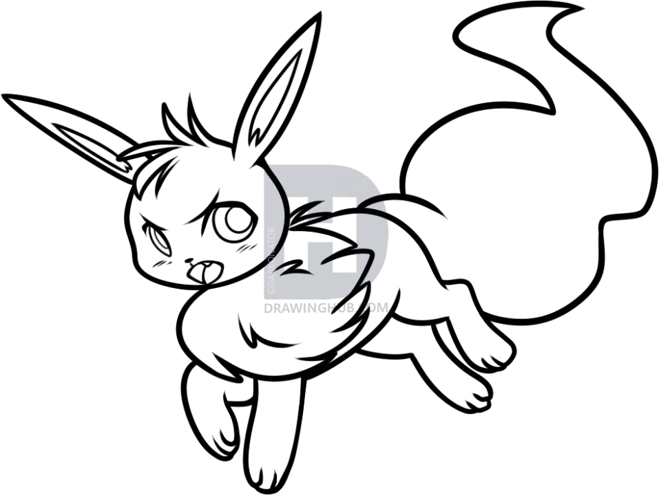 957x720 How To Draw Anime Eevee, Step