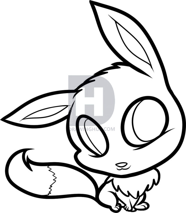 630x720 How To Draw Chibi Eevee, Eevee, Step