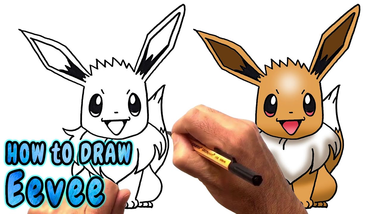 1280x720 How To Draw Eevee From Pokemon