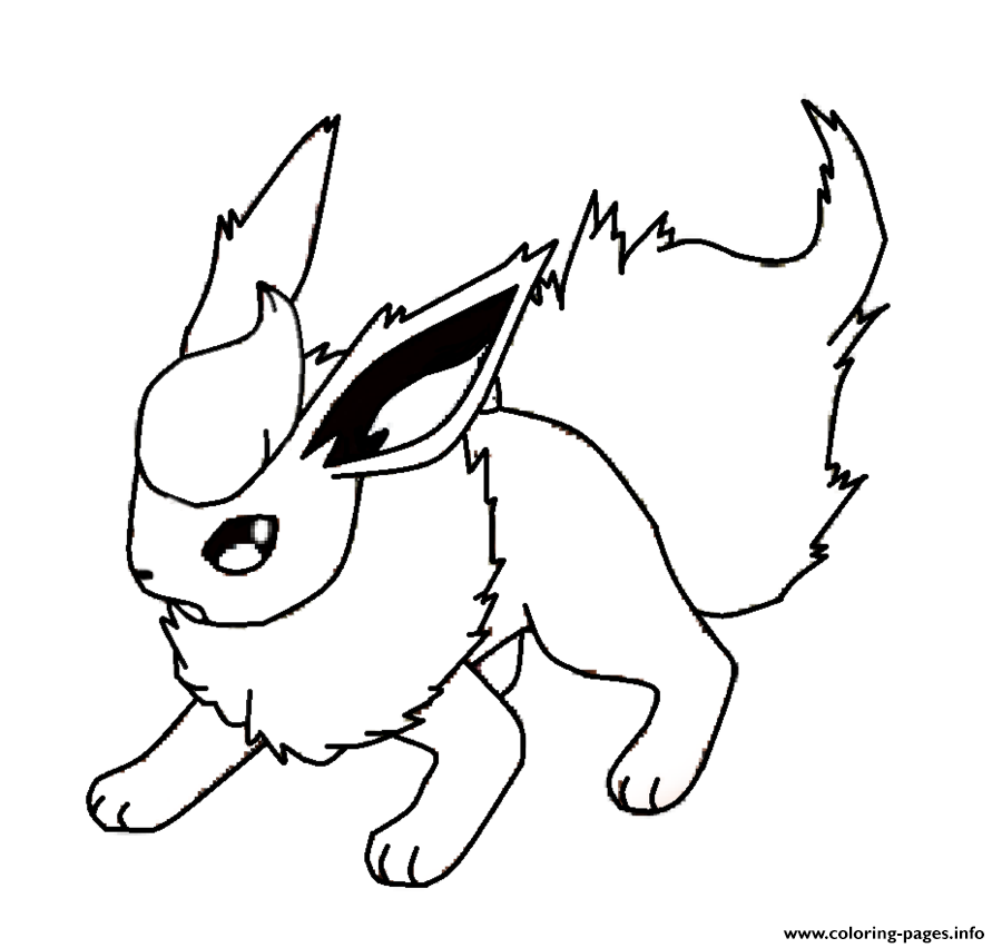 900x852 Flareon Lineart Eevee Evolution For Free Download