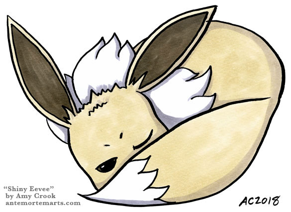 585x426 Shiny Eevee Antemortem Arts Fine Art Custom Paintings