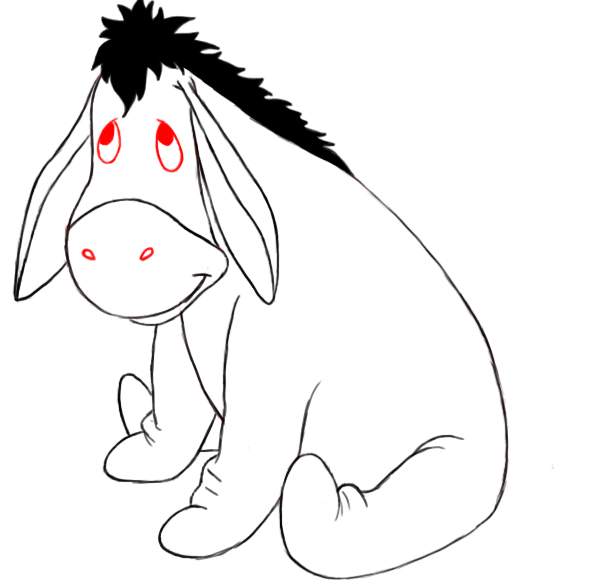 600x588 How To Draw Eeyore