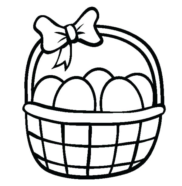 600x612 Easter Basket Coloring Printable Coloring For Babies