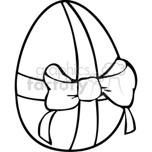 300x300 Royalty Free Rf Copyright Safe Easter Egg With Ribbon Clipart