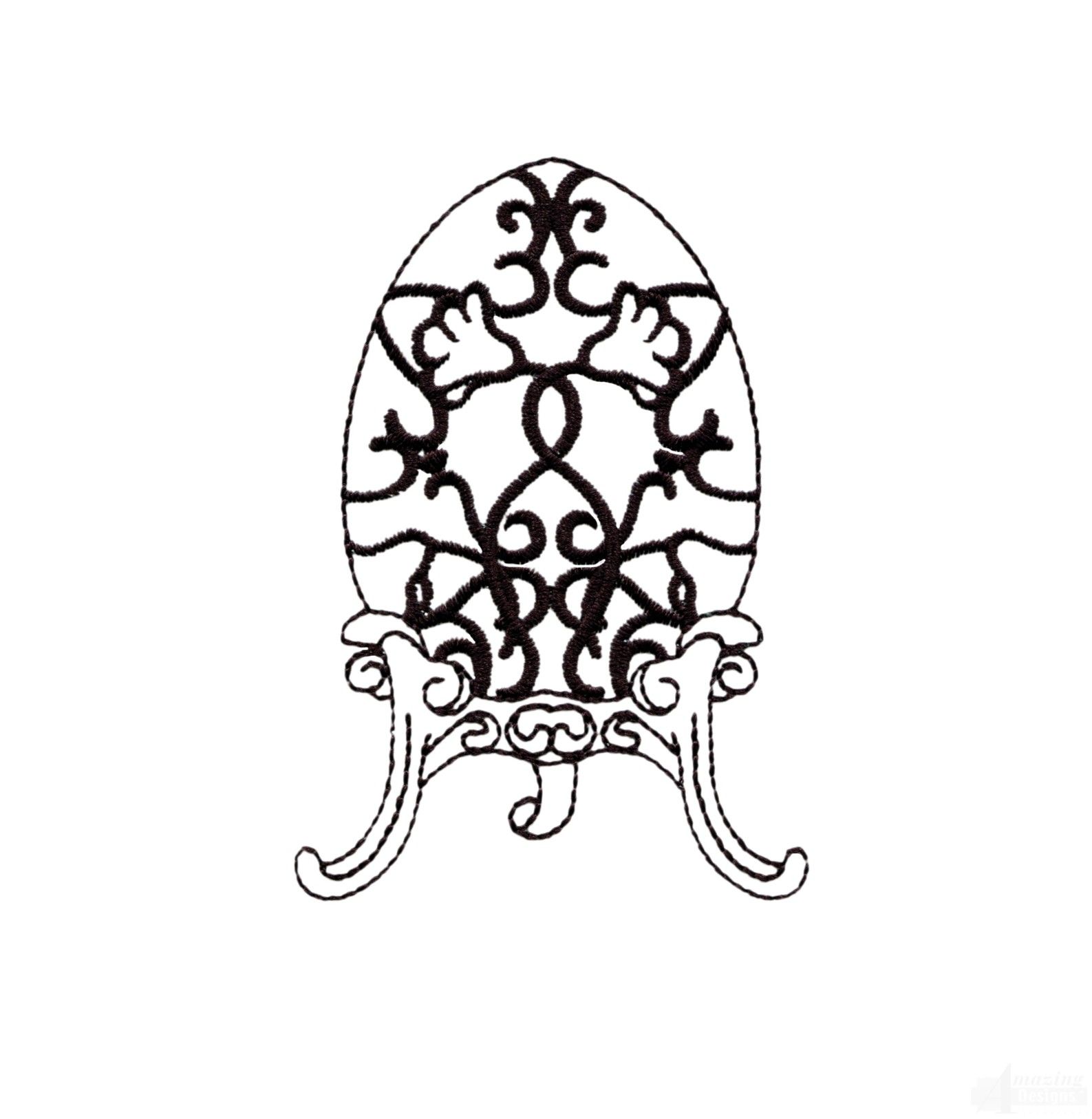 1587x1626 Easter Faberge Egg Embroidery Design Line Drawings