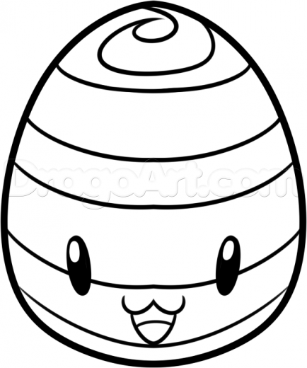 434x520 Learn How To Draw A Chibi Easter Egg, Easter, Seasonal, Free Step