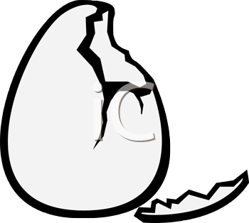 350x314 Royalty Free Clipart Image Of An Egg Hatching