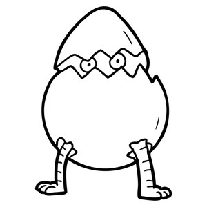 300x300 Hatching Egg Royalty Free Vectors