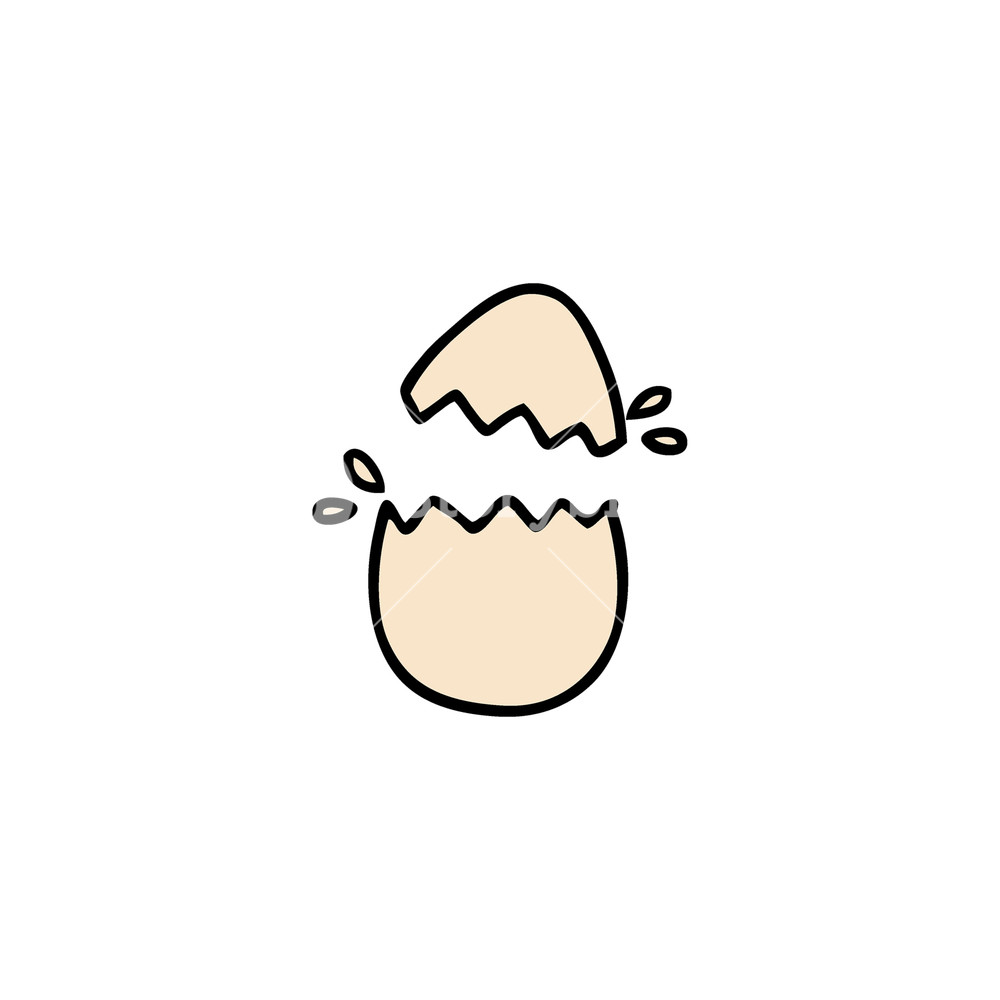 1000x1000 Hatching Egg Cartoon Royalty Free Stock Image