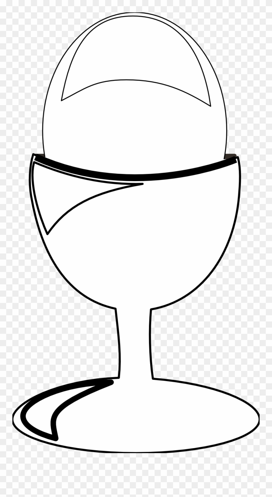 880x1608 Egg With Egg Holder Black White Line Art
