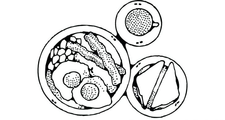 728x388 Fried Egg Coloring Pages Sheet