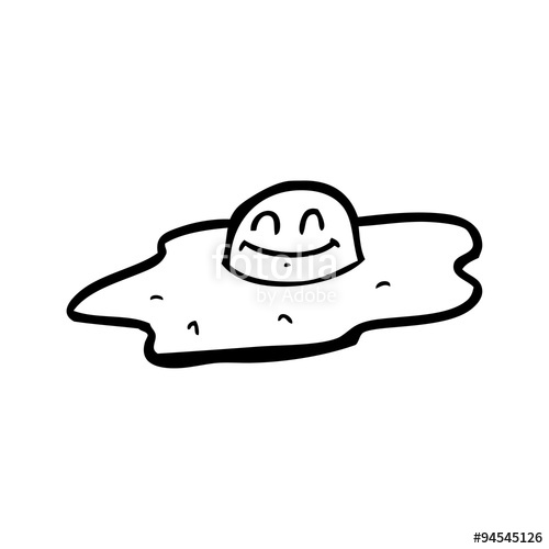500x500 Line Drawing Cartoon Fried Egg Stock Image And Royalty Free