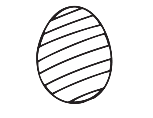 500x386 Easter Egg Outline Transparent Png Clipart Free Download