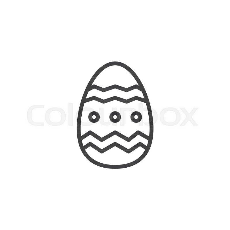 800x800 Easter Egg Outline Icon Linear Style Stock Vector Colourbox