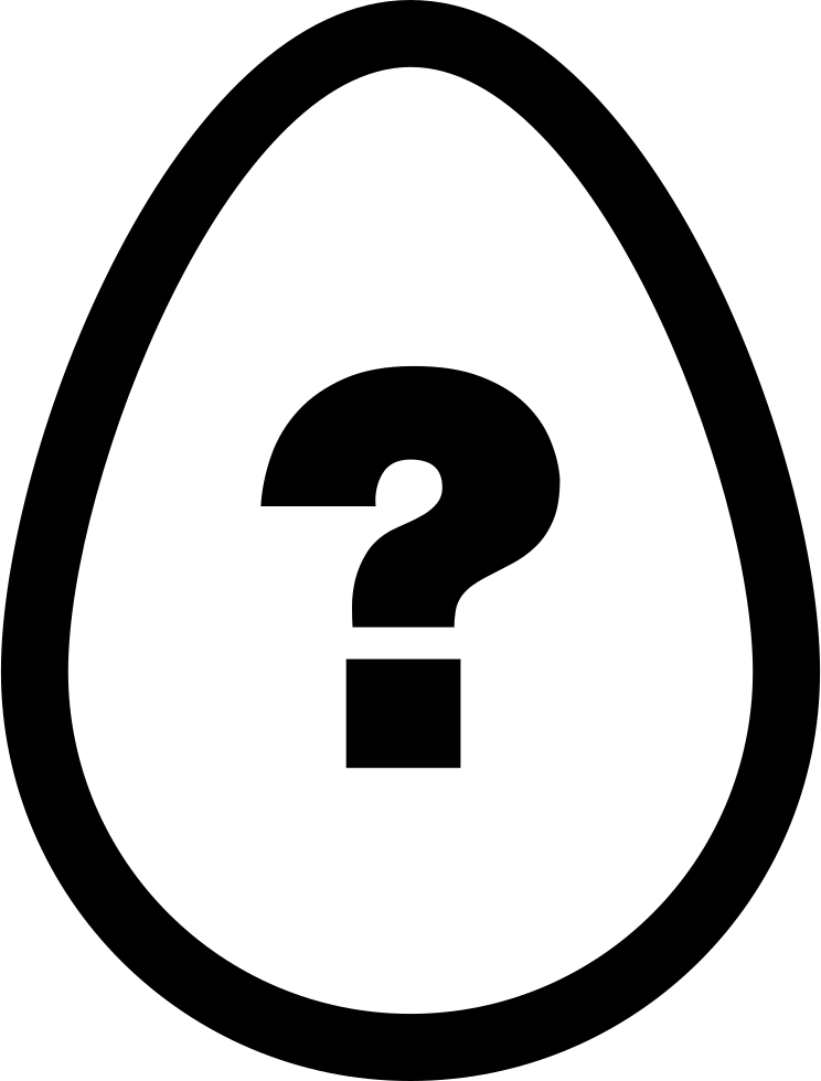 744x980 Egg Outline With Question Sign Inside Png Icon Free Download