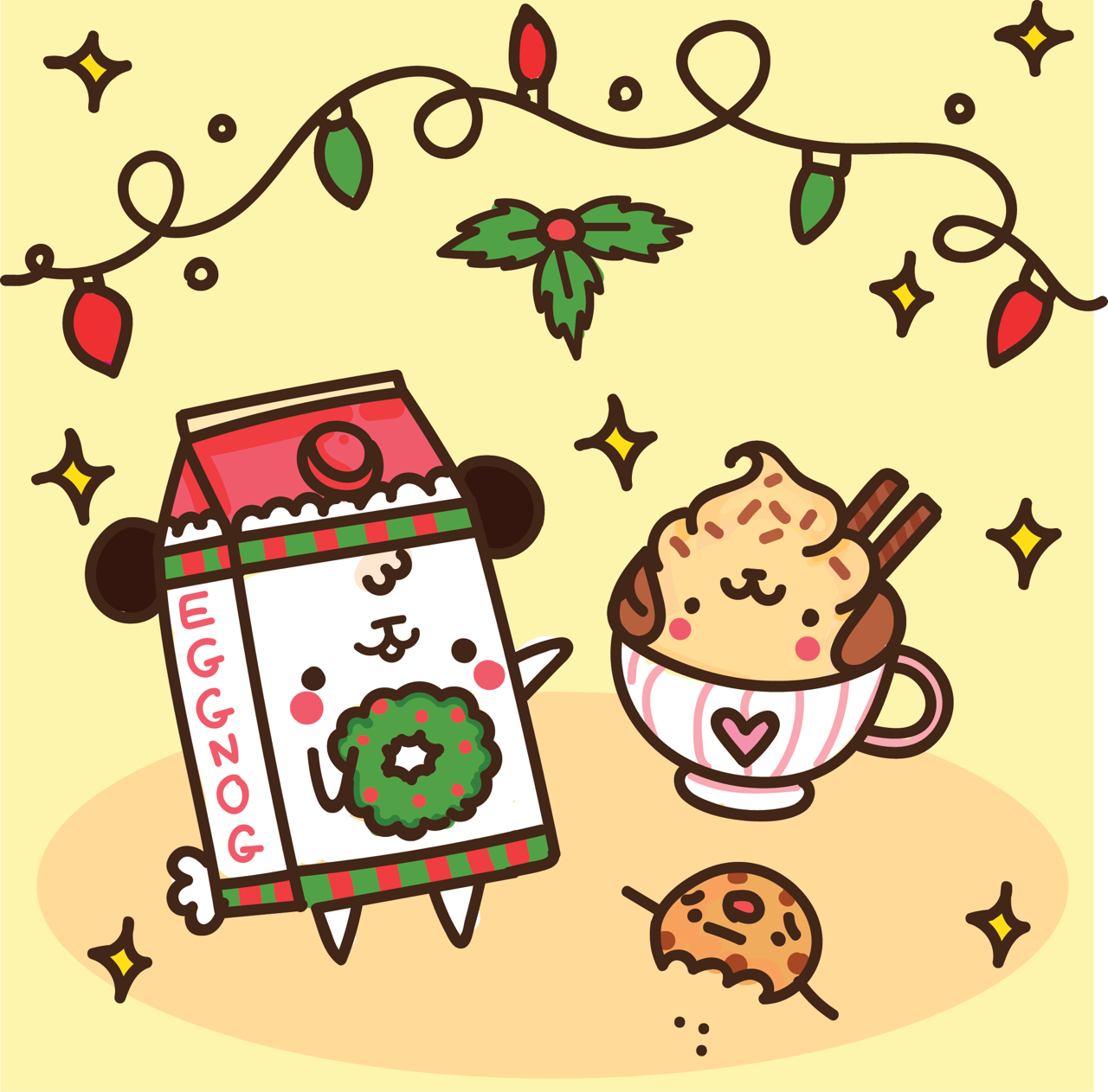 1280x1263 sarabearie eggnog pals!